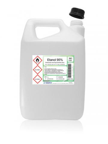Fermenterad etanol med halten 96vol - % denaturerad med 50g etylacetat i enlighet med Folkhälsomyndighetens bestämmelser. Teknisk kvalitet.