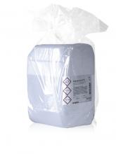 Salpetersyra av pharma kvalitet utspädd med WFI. Förpackas i en 10 liters dunk fylld med 8 liters lösning.